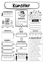Vorschau - Arbeitsblätter - Steckbrief Künstler - Seite 1
