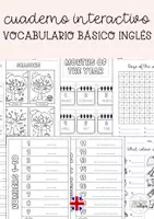 Vista previa - Hojas de trabajo - Lapbooks vocabulario básico inglés - Portada