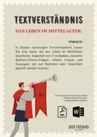 Vorschau - Arbeitsblätter - Textverständnis - Das Leben im Mittelalter - Deckblatt