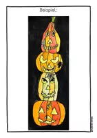 Vorschau - Arbeitsblätter - Kürbisse - Würfeln und malen; Halloween; fertige Kunststunde - Seite 3