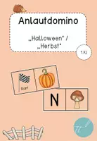 Vorschau - Spiele - Anlautdomino Herbst / Halloween (1.Klasse) - Deckblatt
