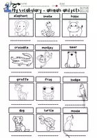 anteprima - Esercizi - Inglese Fogli di lavoro: Animals & Pets - Pagina 1