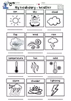 anteprima - Esercizi - Inglese Fogli di lavoro: Weather - Pagina 1
