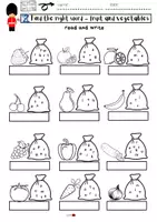 anteprima - Esercizi - Inglese Fogli di lavoro: Fruit & Vegetables - Pagina 2