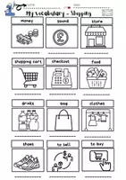 anteprima - Esercizi - Inglese Fogli di lavoro: Shopping - Pagina 1