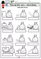 anteprima - Esercizi - Inglese Fogli di lavoro: School Things - Pagina 2