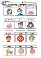 anteprima - Esercizi - Inglese Fogli di lavoro: Family & Friends - Pagina 1