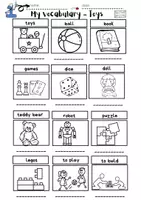 anteprima - Esercizi - Inglese Fogli di lavoro: Toys - Pagina 1