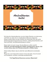 Vorschau - Aufgabenkarten - Herbstliche Abschreibkarten erweitert - Deckblatt