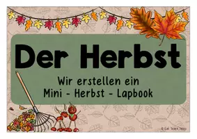 Vorschau - Arbeitsblätter - Mini-Lapbook - Jahreszeit Herbst Klasse 1/2 - Seite 1