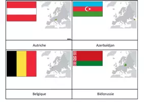 Aperçu - Apprentissages en autonomie - Cartes de nomenclature des drapeaux d'Europe - Page 2