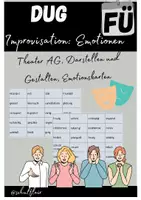 Vorschau - Aufgabenkarten - Darstellen und Gestalten: Improvisation Stimmungen und Emotionen - Deckblatt