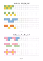 Vorschau - Arbeitsblätter - Muster fortsetzten - Geometrie Lerntheke - Seite 3
