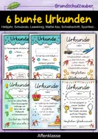 Vorschau - Anderer Materialtyp - 6 verschiedene Affen Urkunden für die Affenklasse - Deckblatt