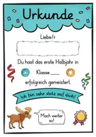 Vorschau - Anderer Materialtyp - 6 verschiedene Elch Urkunden für die Elchklasse - Seite 2
