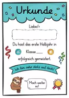 Vorschau - Anderer Materialtyp - 6 verschiedene Faultier Urkunden für die Faultierklasse - Seite 2