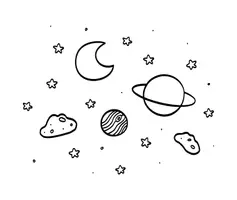 Vorschau - selbst erstellte Cliparts/Grafiken - Abgespaced! | 20er-Set | B&W Weltraum Clipart - Seite 2