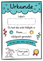 Vorschau - Anderer Materialtyp - 6 verschiedene Hasen Urkunden für die Hasenklasse - Seite 2