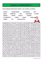 Vorschau - Arbeitsblätter - Suchsel Weihnachten (2-fach differenziert) - Deckblatt
