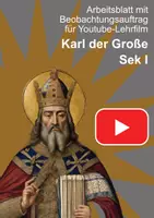 Vorschau - Arbeitsblätter - Karl der Große Video Fragebogen mit QR-Code - Deckblatt