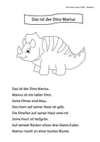 Vorschau - Arbeitsblätter - Dino Texte lesen Klasse 2 - Deckblatt