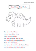 Vorschau - Arbeitsblätter - Dino Texte lesen Klasse 2 - Seite 1