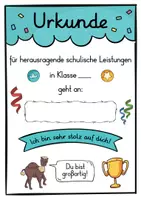 Vorschau - Anderer Materialtyp - 6 verschiedene Kamel Urkunden für die Kamelklasse - Seite 1