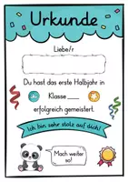 Vorschau - Anderer Materialtyp - 6 verschiedene Panda Urkunden für die Pandaklasse - Seite 2