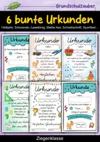 Vorschau - Anderer Materialtyp - 6 verschiedene Ziegen Urkunden für die Ziegenklasse - Deckblatt