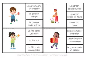 Aperçu - Apprentissages en autonomie - Compréhension de phrases simples - Page 3