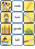 Vorschau - Spiele - Bildhafte zusammengesetzte Adjektive - Legematerial für die Freiarbeit (Wortart nach Montessori) - Seite 3