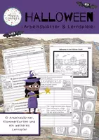 Vorschau - Spiele - Halloween Arbeitsblattsammlung - Deckblatt
