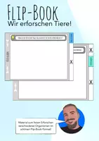 Vorschau - Arbeitsblätter - Wir erforschen Tiere - Flip-Book - Deckblatt