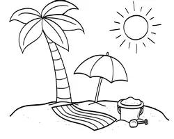 Aperçu - Cliparts/Visuels - Ma journée à la plage | 15 Vacation Clipart | N&B - Page 3