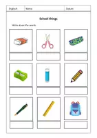 Vorschau - Arbeitsblätter - Materialpaket "School things" - Seite 2