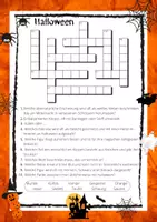 Aperçu - Jeux - Halloween Kreuzworträtsel - Les mots croisés en ALLEMAND - Page 1