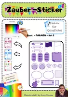 Vorschau - Präsentationen/Tafelbilder - Basic Zaubersticker für GoodNotes - editierbar in jede Wunschfarbe - Deckblatt