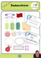 Vorschau - Präsentationen/Tafelbilder - Basic Zaubersticker für GoodNotes - editierbar in jede Wunschfarbe - Seite 1