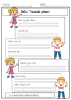 anteprima - Esercizi - Inglese Fogli di lavoro: Small Talk - Pagina 3