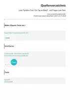 Vorschau - Arbeitsblätter - Lesetext (Lesetandem) "Ein Tag im Wald" - mit Fragen zum Text - Seite 1