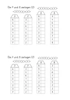 Vorschau - Arbeitsblätter - Übungsheft: Die 7 und 8 zerlegen im Zerlegehaus (12-seitig, DIN A5 im Easy-Druckformat mit Lernvideolink) - Seite 3