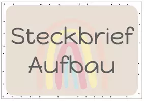 Vorschau - Unterrichtsreihen - Steckbrief schreiben Personenbeschreibung komplette Unterrichtsreihe Klasse 2 3 - Seite 1