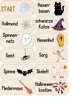 Vorschau - Arbeitsblätter - Halloween Domino Deutsch Leseförderung - Seite 1
