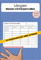 Vorschau - Arbeitsblätter - Längen - Messen mit Körpermaßen - Deckblatt