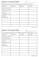 Vorschau - Arbeitsblätter - Längen - Messen mit Körpermaßen im Klassenzimmer - Seite 2