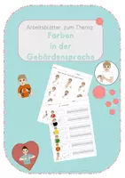 Vorschau - Arbeitsblätter - Farben - Gebärdensprache - Arbeitsblätter: - Deckblatt
