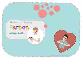 Vorschau - Fördermaterial/Inklusion - Farben-Poster - Gebärdensprache - Deckblatt