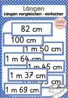Vorschau - Arbeitsblätter - Materialpaket - Längen - Körpermaße - Längen vergleichen - Meter und Zentimeter - Seite 3