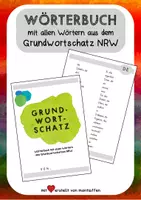 Vorschau - Anderer Materialtyp - Wörterbuch mit allen Wörtern des Grundwortschatzes NRW - Deckblatt