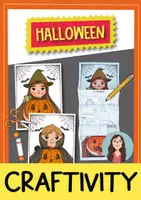Vorschau - Arbeitsblätter - Halloween Steckbrief zum Basteln: Englisch Sprechanlässe & Craftivity (Grundschule & Sek 1) - Deckblatt